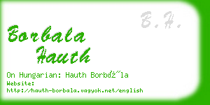 borbala hauth business card